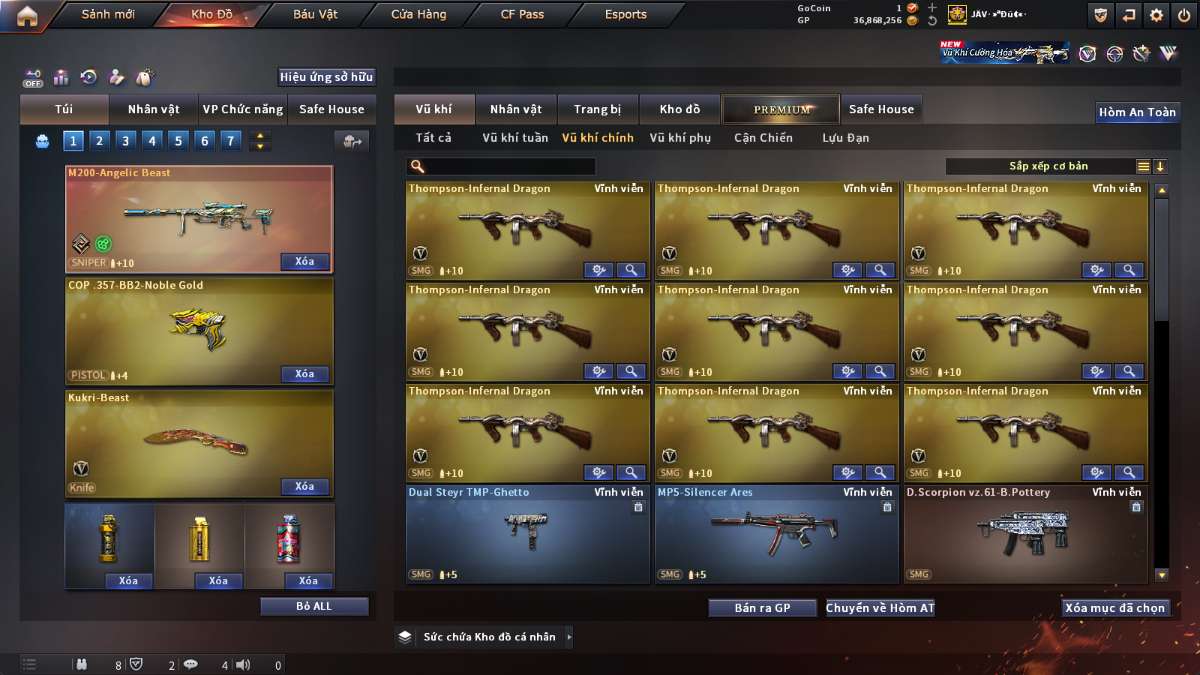 shop acc cf uy tin gia re